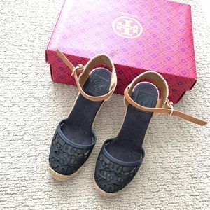💯 Tory Burch Lucia wedge espadrilles 7.5M NEW